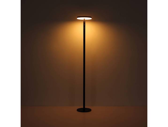Globo LED-Solar-Stehleuchte 36508, schwarz, Aluminium, CCT, IP54 dimmbar, schwarz, Aluminium, Modern, Solarleuchten