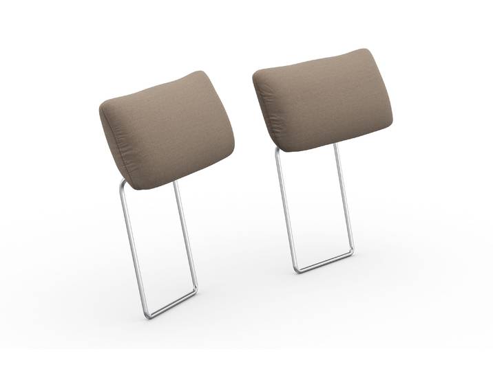 Sofa-Kopfstütze SIT & MORE Cadabra , grau (taupe), B:59cm H:27cm T:10cm, Holzwerkstoff, Kopfstützen, Sofa-Kopfstütze, 2er Set