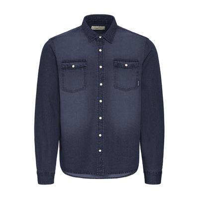 Jeanshemd BLEND "Jeanshemd BHDargo", Herren, Gr. 3XL, N-Gr, blau (denim unwashed blau), Obermaterial: 100% Baumwolle CO., normal, Hemden Jeanshemd