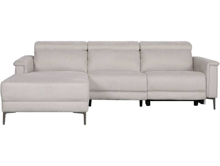 OTTO home Ecksofa LUND, Struktur-Bezug, L-Form, 261cm, man. /elektr. Relaxfunktion, auch mit USB A-Anschluss sowie Kopfteilverstellung