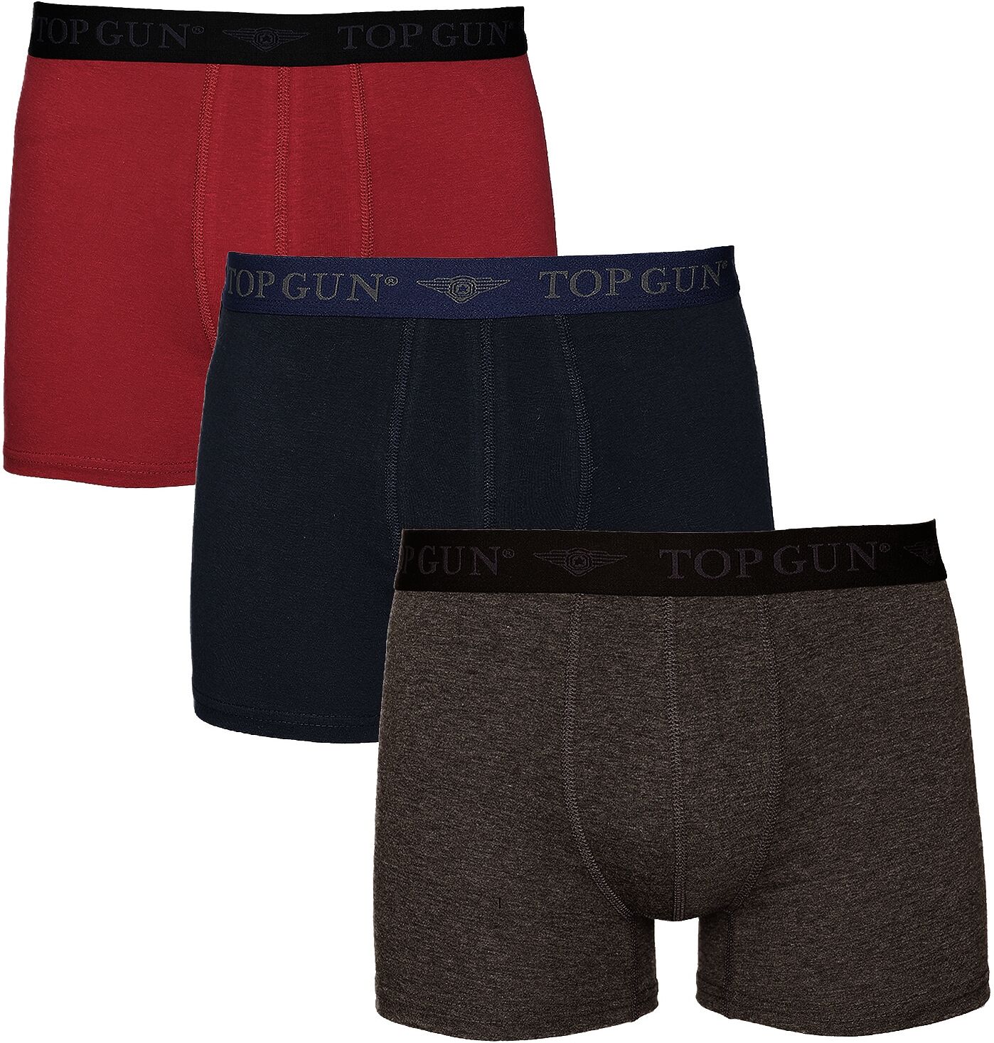 Boxershorts TOP GUN "Boxershorts 3er Pack TG25027", Herren, Gr. XXL, bunt (mixed), Unterhosen Boxershorts