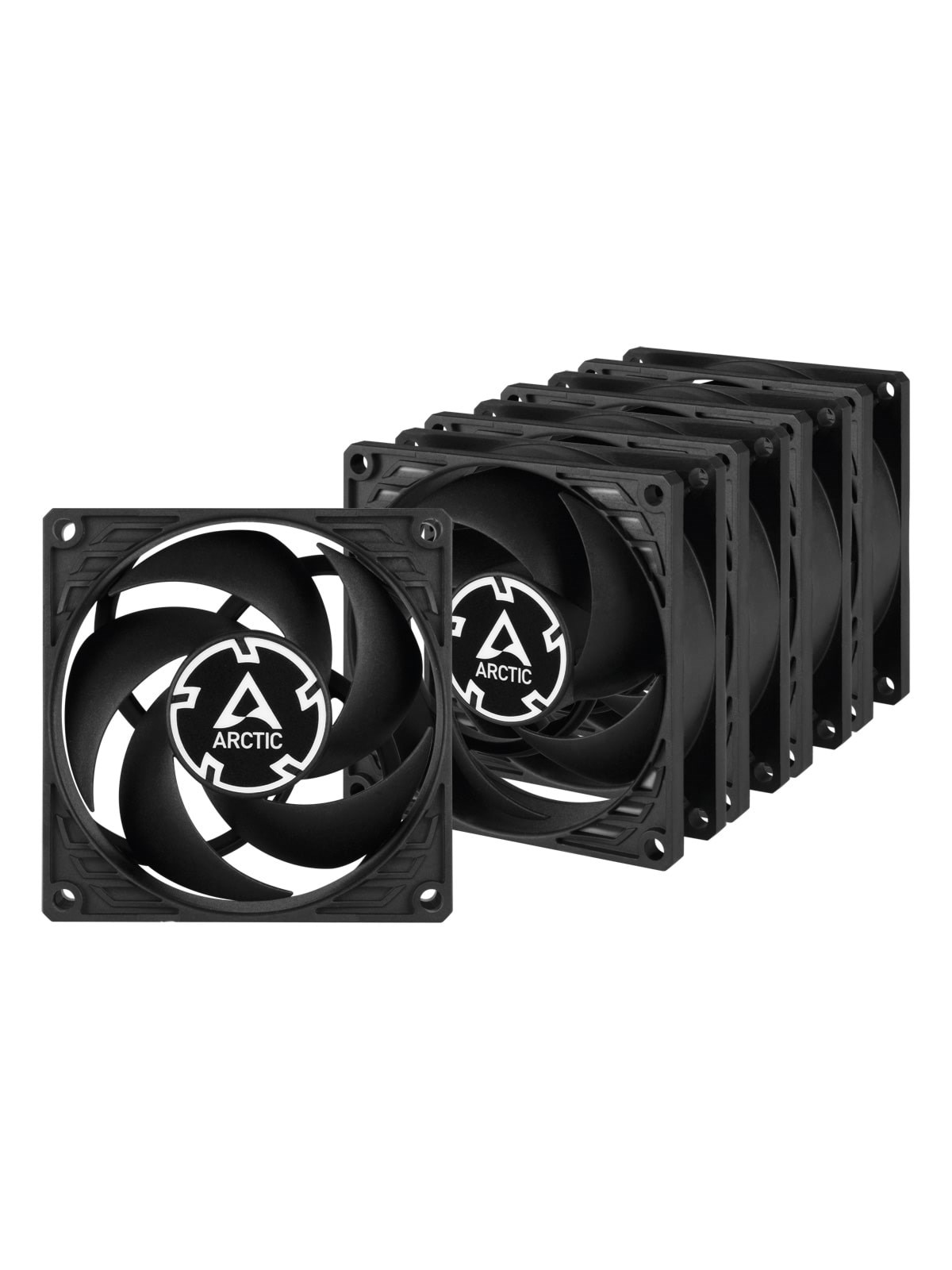Arctic P8 PWM PST - 5-pack value pack - Gehäuselüfter - 80mm - Schwarz - 23 dBA