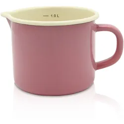 Karl Krüger Emaillierter Milchtopf - rosa - 12 cm