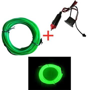 Inspired Living USB Neon LED Car Interior Light Strip Flexible Ambient Lighting cig drive 5 1m