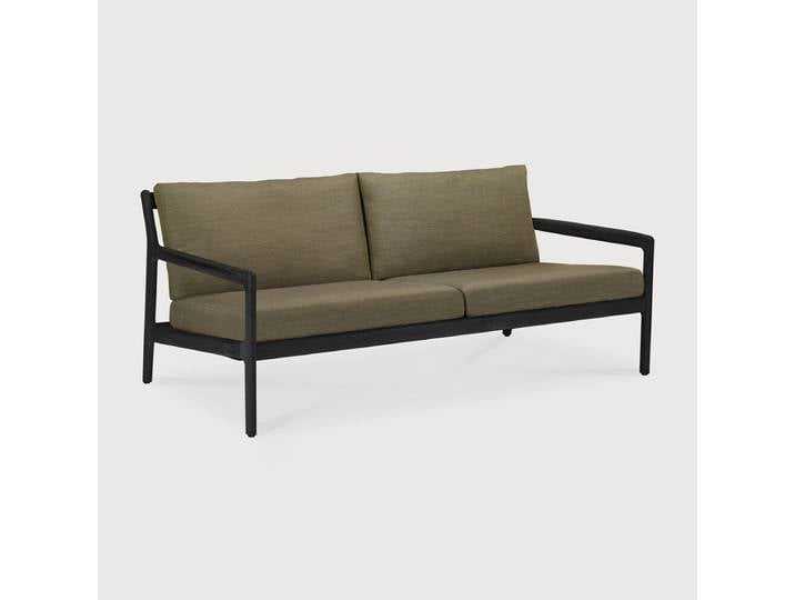 Ethnicraft Jack 2-Sitzer Sofa Teak mit Stoffkissen