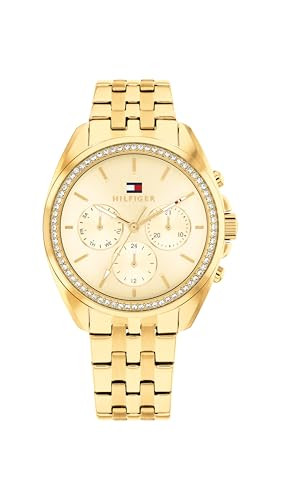 Tommy Hilfiger Analoog Multifunctioneel Kwartshorloge Voor Dames Met Goudkleurige Roestvrijstalen Armband - 1782803
