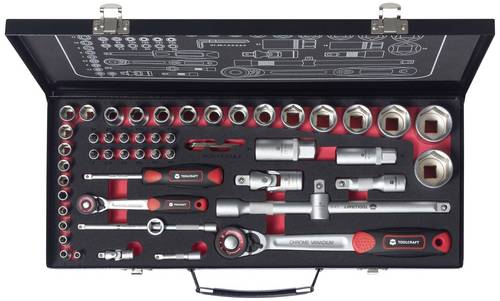 TOOLCRAFT TO-9626409 Umschaltknarren-Set 1/4" (6.3 mm), 1/2" (12.5 mm) Produktabmessung, Länge44.5cm