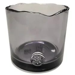 Glaszylinder Organic Smoke - H: 30 cm / Ø 15 cm