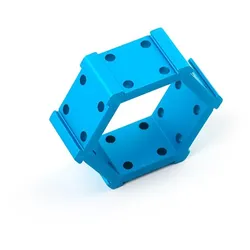 Makeblock Sechskantverbinder, 24x M4-Bohrungen Ø 4,1 mm, für 24-mm-Profile, Aluminium eloxiert