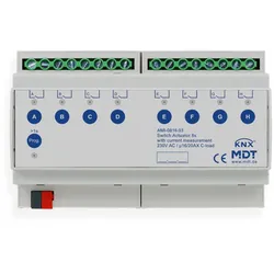 MDT Schaltaktor AMI-0816.03 8TE REG, 230VAC, 16/20A, C-Last 200μF, mit Strommessung