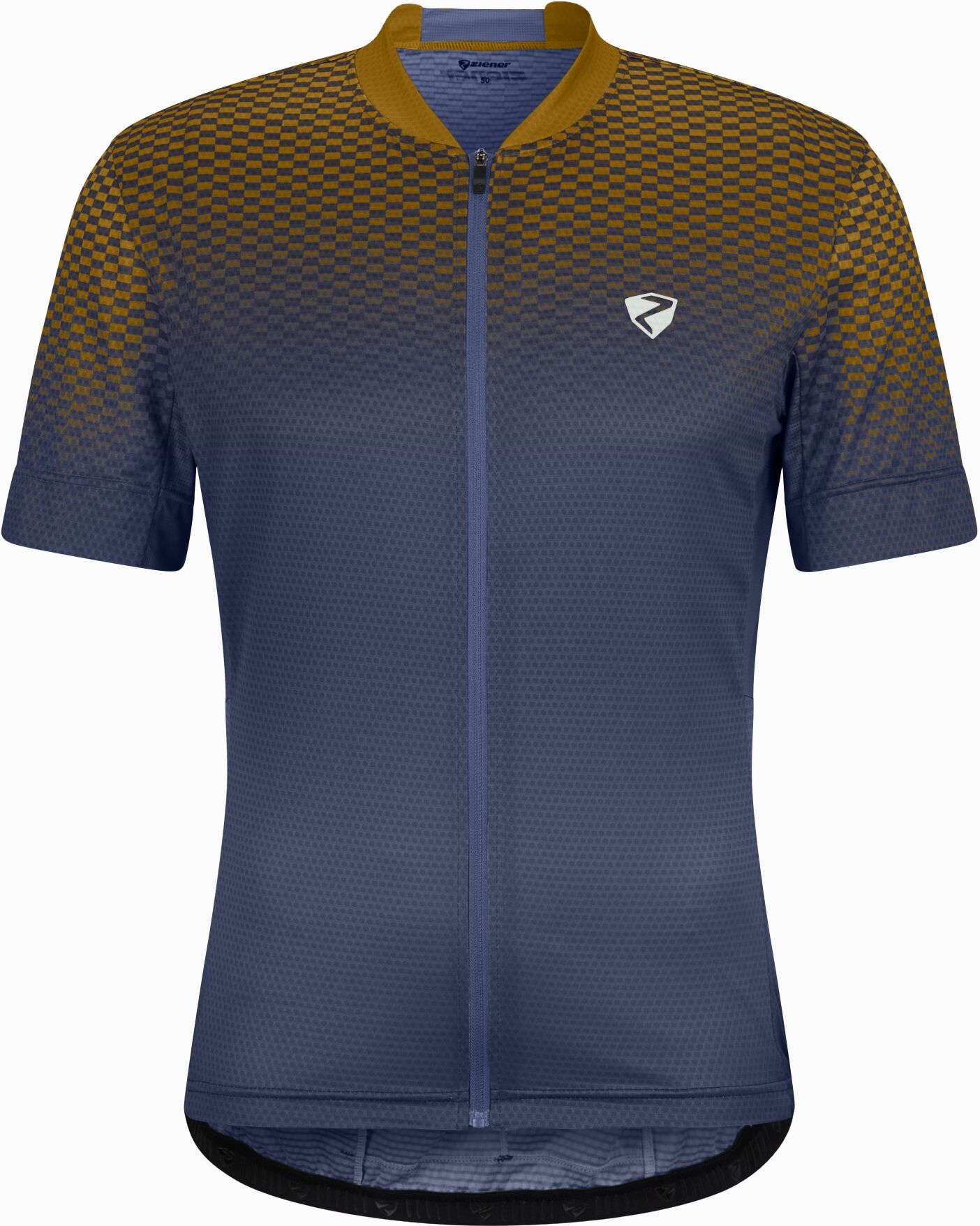 Radtrikot ZIENER "NELETE-Z", Herren, Gr. 48, blau (hale navy), Obermaterial: 100% Polyester. Obermaterial 2: 90% Polyester, 10% Elasthan, Trikots Radtrikot hale navy 48