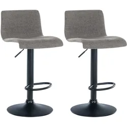 CLP 2er Set Barhocker Branford Stoff   Farbe: hellgrau, Material: Stoff