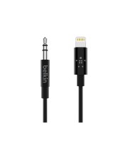 Belkin Kabel Lightning auf Kopfhöreranschluss / Audio M bis Stereo Mini-Klinkenstecker M 91,4 cm Schwarz für Apple iPad/iPhone/iPod (AV10172BT03-BLK)