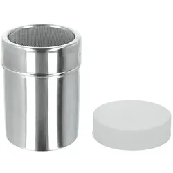 Puderzuckerstreuer Ø 7,3 cm Edelstahl Silber