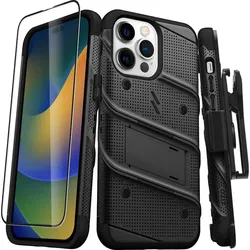 Zizo Schutzhulle fur iPhone 14 Pro Max (Apple iPhone 14 Pro Max), Smartphone Hülle, Schwarz