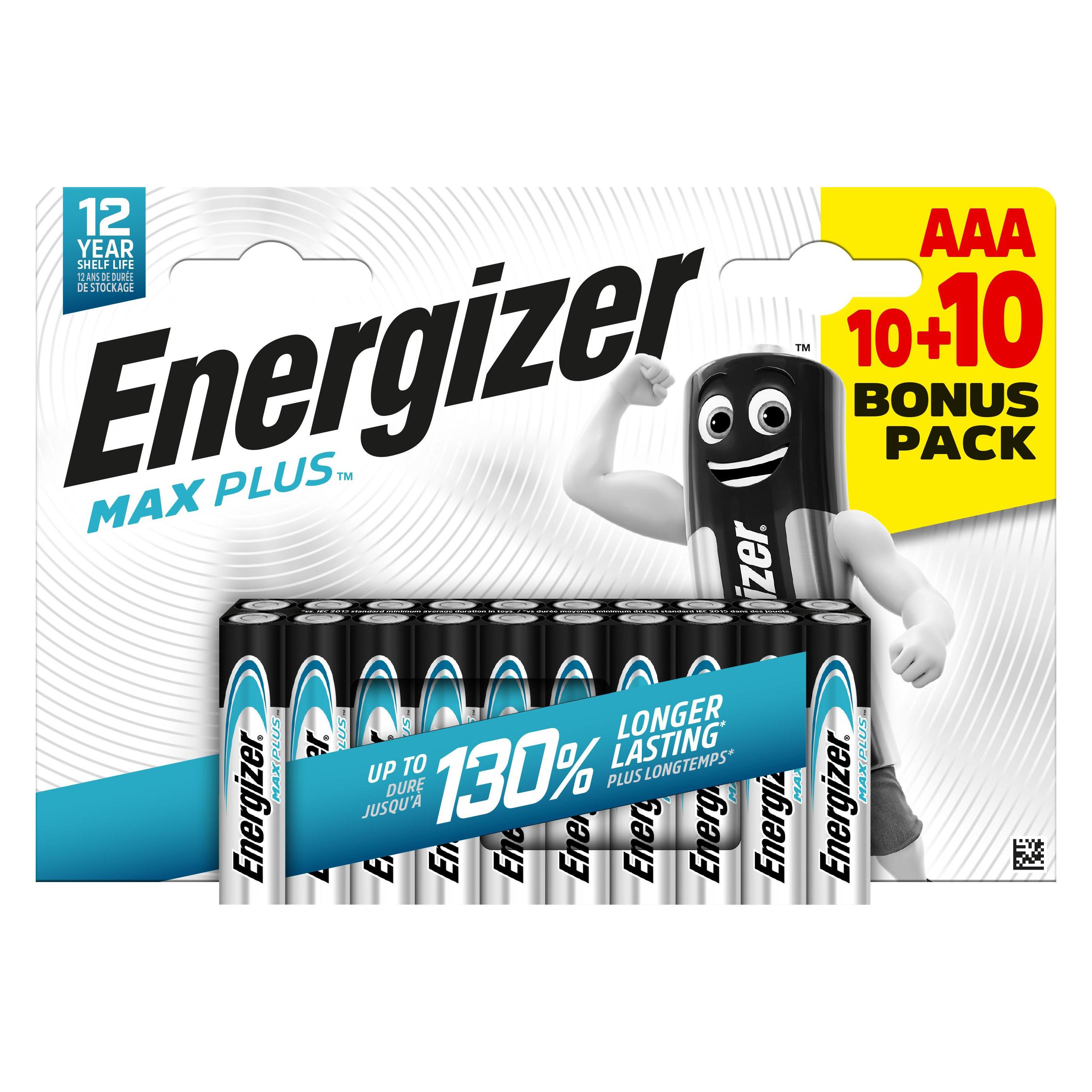 Energizer Max Plus Micro (AAA) (20 Stk., AAA, 1300 mAh) (E304145700)