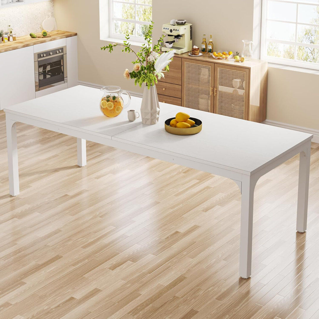 Alpen Home Unfinished Metal Base Dining Table White/White