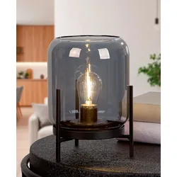 Windlicht Brightlight Silber LED Glas 20cm