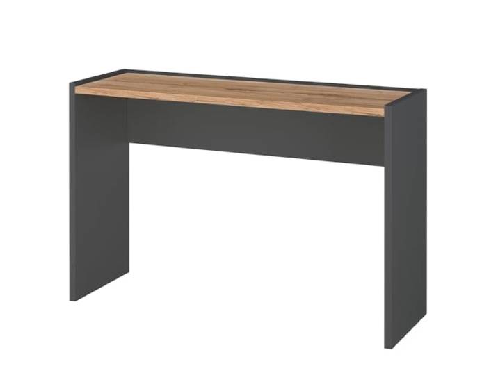 Lomadox Schlafzimmer-Schminktisch mit 120cm Breite in Anthrazit mit Eiche