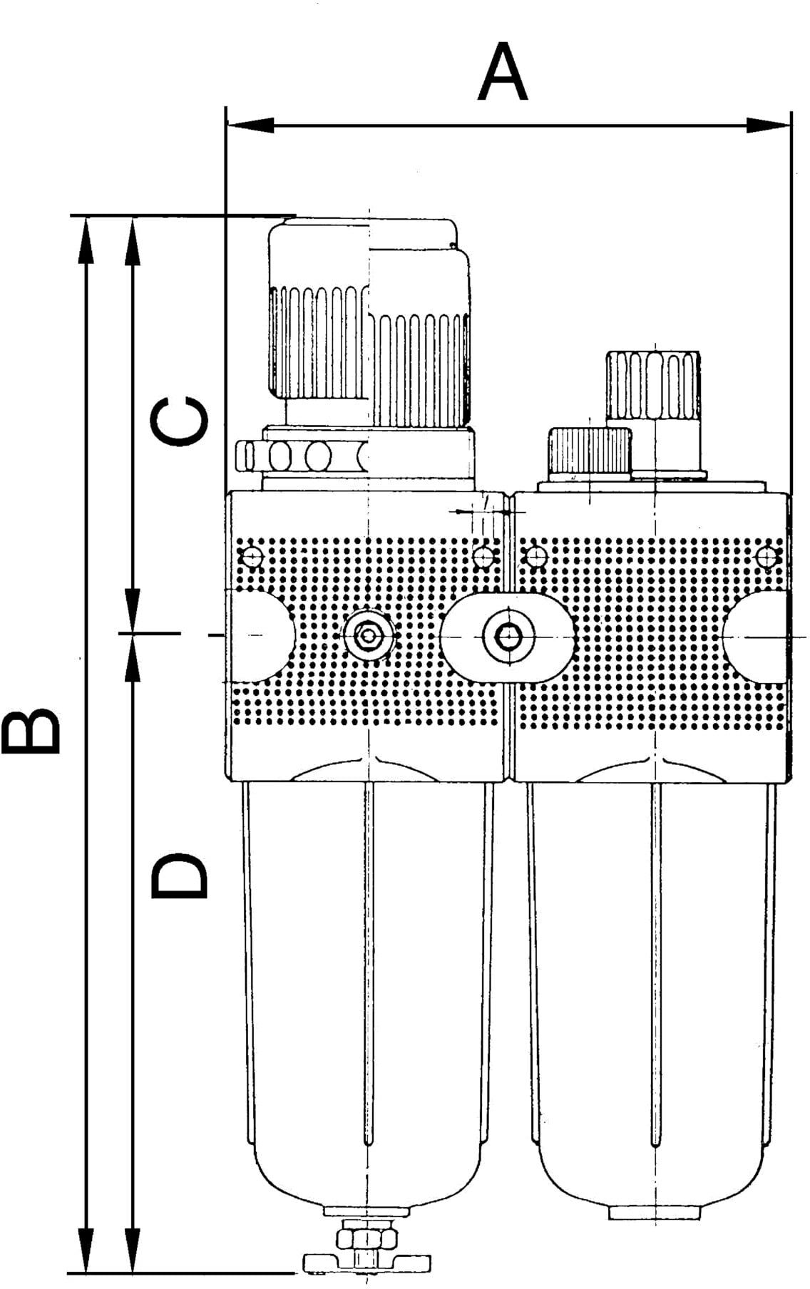 Riegler Wartungseinheit 2-tlg. »multifix«, PC-Beh., Schutzkorb, BG3, G3/4 (CL 34 S)