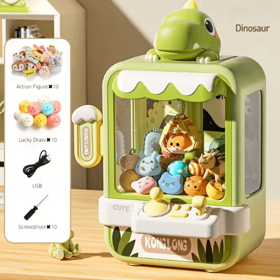 Uplift Curations Electronic Dinosaur Claw Machine Game Mini Adjustable Catch Doll Arcade Toy For Kids dinosaur Claw