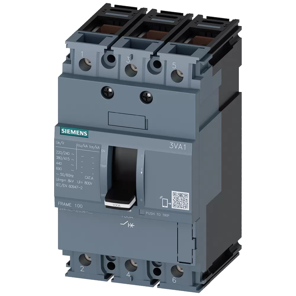 Siemens MCCB_IEC_BG100_100A_3P_25KA_TM_ FTFM, IP40