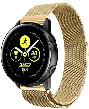 Everyday Crate Milanis Magnetic Stainless Steel Watch Band 20mm Galaxy Watch Active Strap Mesh Replacement Band gold
