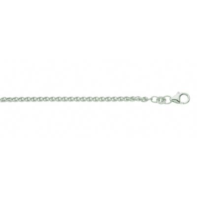 Kette ohne Anhänger ADELIA´S "925 Silber Zopf Halskette Ø 1,7 mm" Gr. 40, silber, Halsketten, Damen, 40, Silber 925 (Sterlingsilber), Silberschmuck für Damen