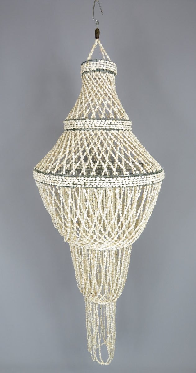 Handgemaakte Witte Schelpenhanglamp in Bohemian Stijl - Product Import Holland