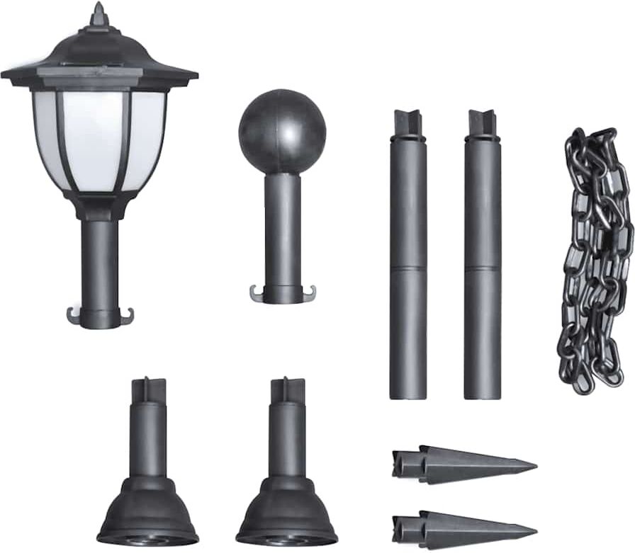 vidaXL Lampes solaires 4 pcs avec chaîne et piquets