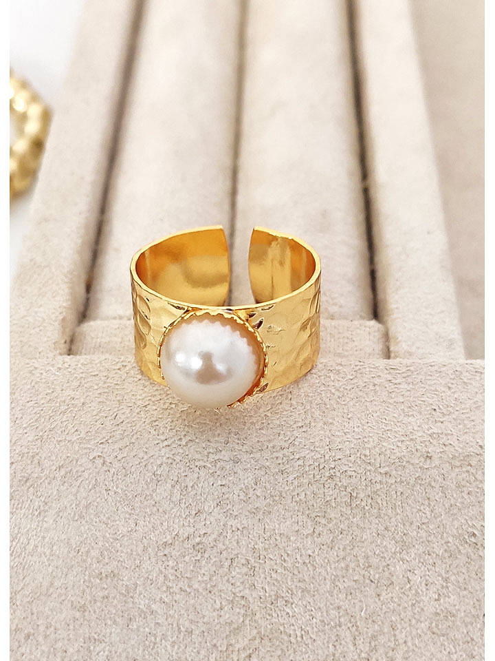 Nakkash Vergold. Ring mit Zierperle - onesize