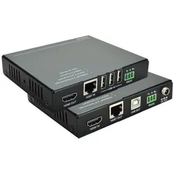 Vivolink 4K HDBaseT 2.0+ Extender, KVM Switch, Schwarz