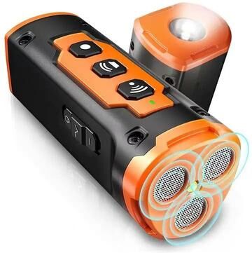 Inspired Finds Rechargeable Ultrasonic Dog Bark Deterrent & Training Device With LED Flashlight orange