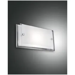Fabas Luce Maggie Wandleuchte E27 1X60W Metall und Glas Weiss