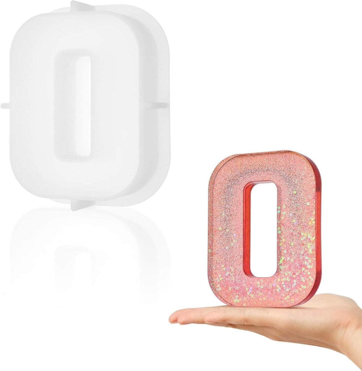 Roze Siliconen Alfabet Mallen voor Handgemaakte Creaties - 18 cm