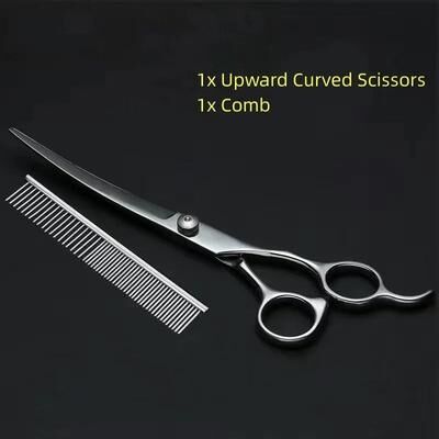 Uplift Picks Professional Pet Grooming Scissors Set For Dogs And Cats up Bent Scissor With Comb
