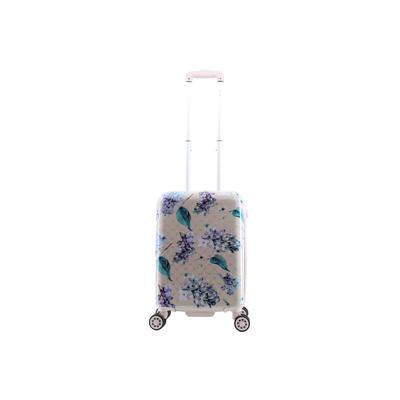 Koffer ELLE "Floret", Gr. B/H/T: 35cm x 55cm x 25cm, lila (flieder), mehrfarbig, Koffer, aus ABS- und PC-Materialien