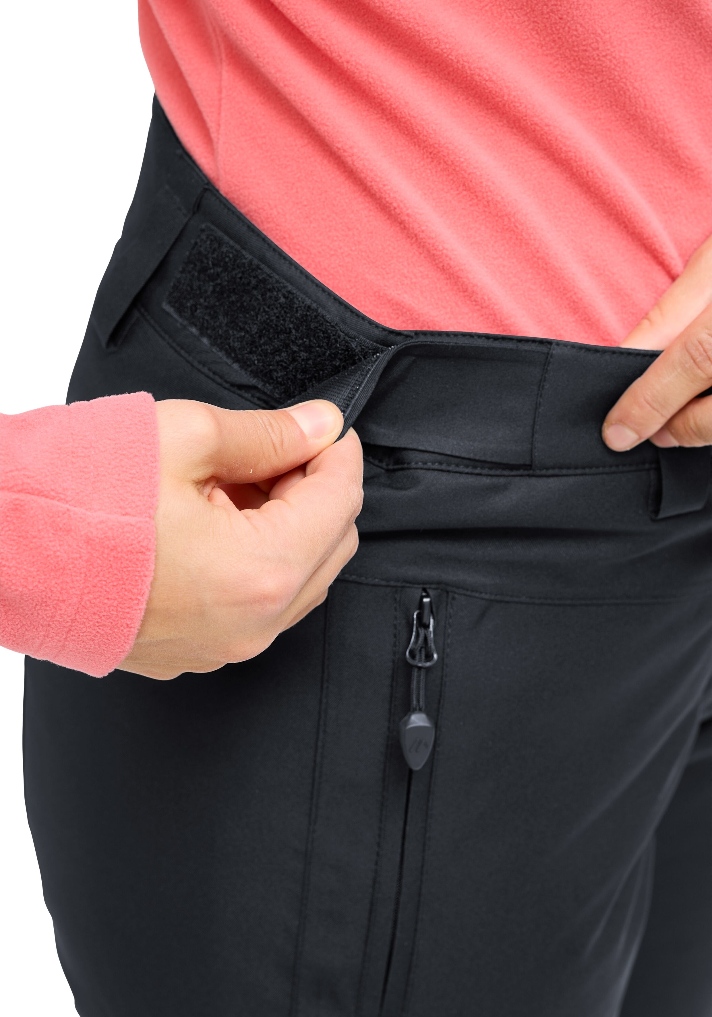 Skihose MAIER SPORTS "Ronka", Damen, Gr. 36, Normalgrößen, schwarz, 100% Polyester, Hosen Skihose, Damen Schneehose, wind- und wasserdicht, 2 RV-Taschen, Regular Fit