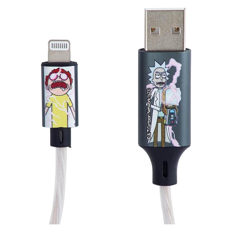 INNE Rick & Morty Kabel Light-Up MFI Shock! (1.20 m, USB 3.2 Gen 1, 10 W) (CBRM-AMFILI-SHOCK)