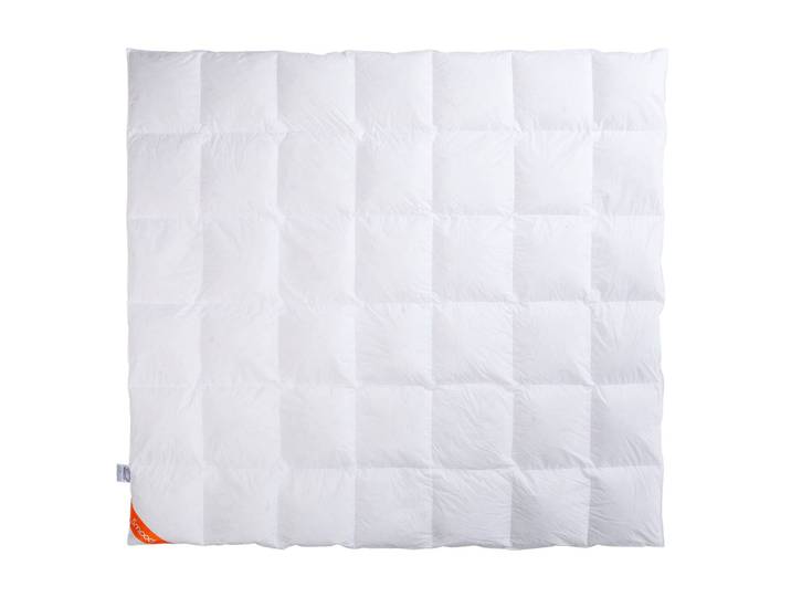 Daunendecke cozy 240 x 220cm Weiß Baumwollstoff