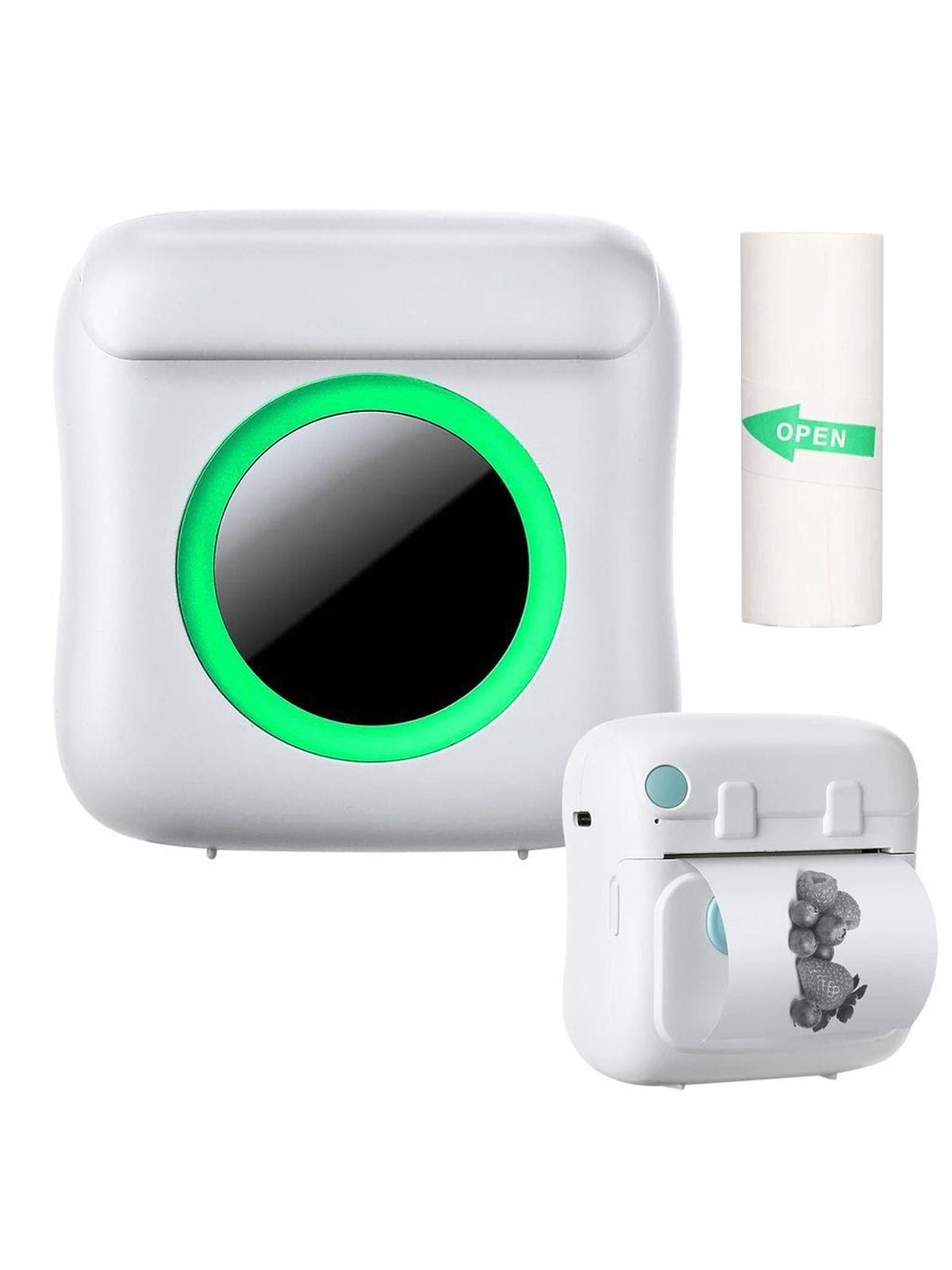 SiGN Mini printer Bluetooth 200 dpi Label Printer with a roll - White