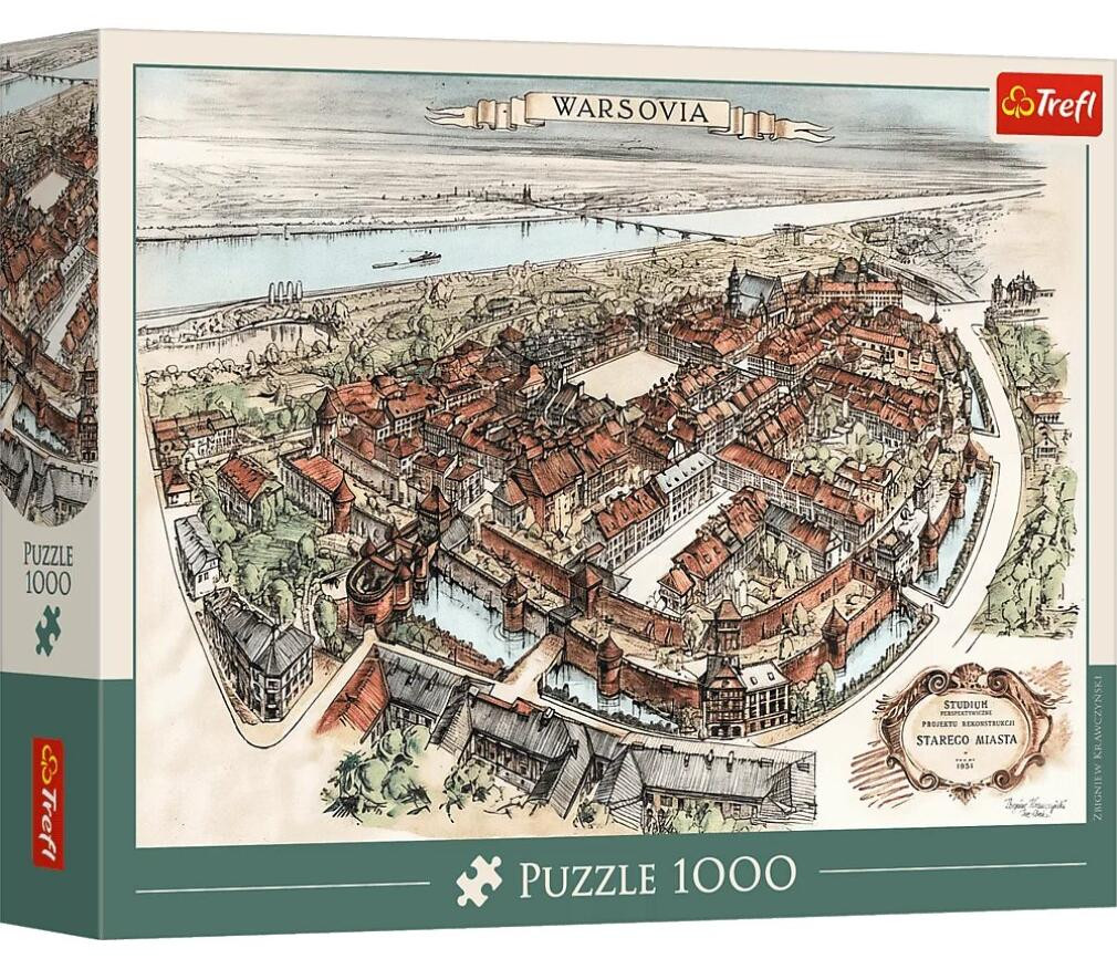 TREFL Puzzel Wederopbouw Oude Stad Warschau 1951 1000 stukjes