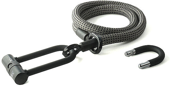 TEX-LOCK Bügelschloss mit Textilseil Eyelet 120 electric grey grau B