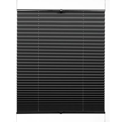 Plissee GARDINIA "Concept Thermo", schwarz, B:90cm H:130cm, Obermaterial: 100% Polyester, Plissees, verschraubt, Innovative Träger- und Montagetechnik