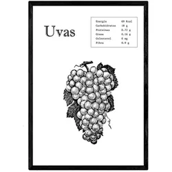 POSTER Set mit 4 von Obst und Gemüse A4 Rahmenlos