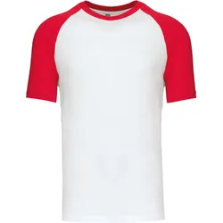 Kariban Unisex Baseball T-Shirt K330 white/red XXL