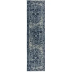 TEPPICH COQUET, im Vintage-Stil, Blau, 60 x 230 cm