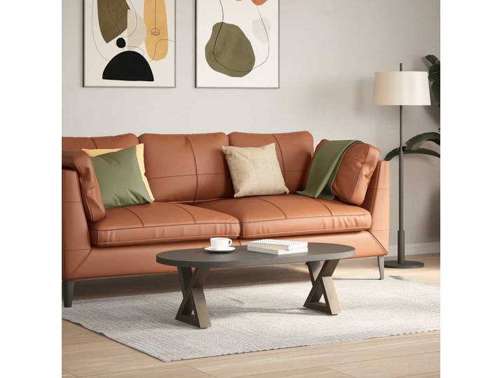 vidaXL Couchtischbeine 2 Stk. Naturstahl 30x(30-31,3) cm Stahl