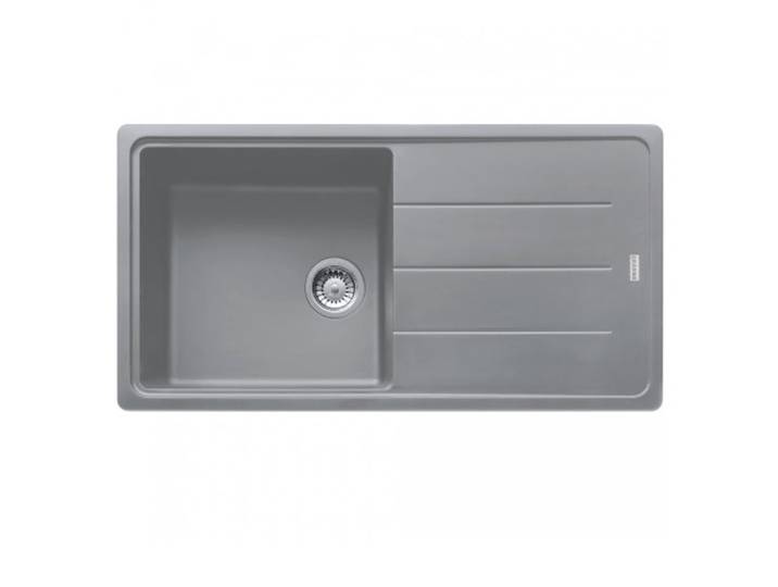 Basis BFG 611-97 Evier 97x50cm avec égouttoir réversible, Fragranit +, Pierre grise (BFG611-97SK)