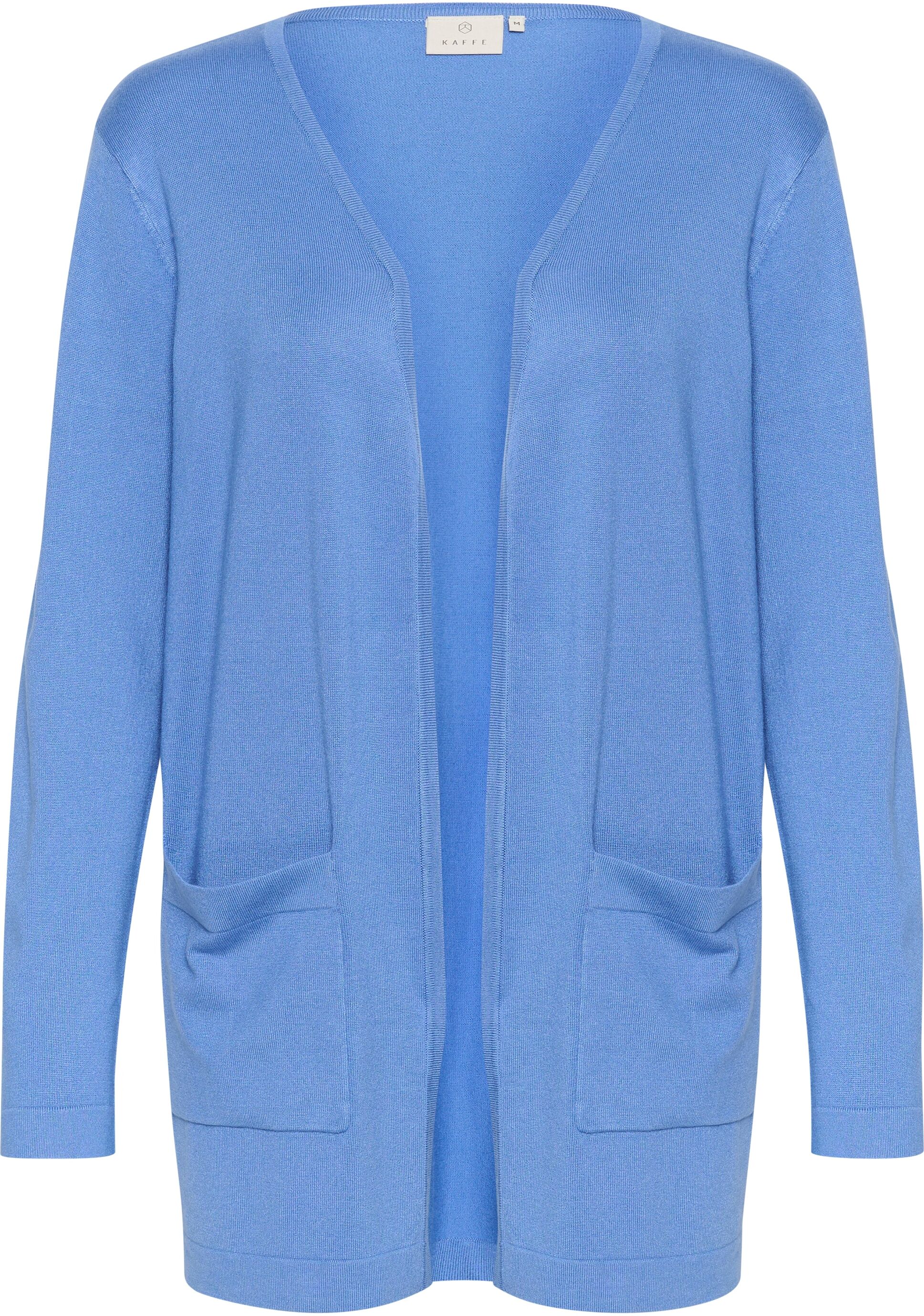 Strickpullover KAFFE "Damen Strickpullover KAfenia", Damen, Gr. M, blau (ebb and flow), Obermaterial: 80% Viskose CV. 20% Nylon NY., Pullover Strickpullover